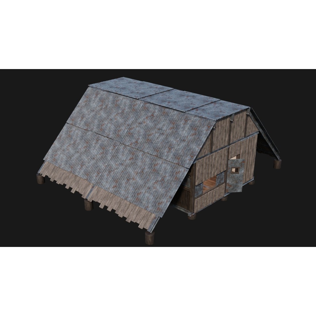 Medieval Houses 3D Model – Low Poly Game Ready Asset, FBX & OBJ Formats - View 66