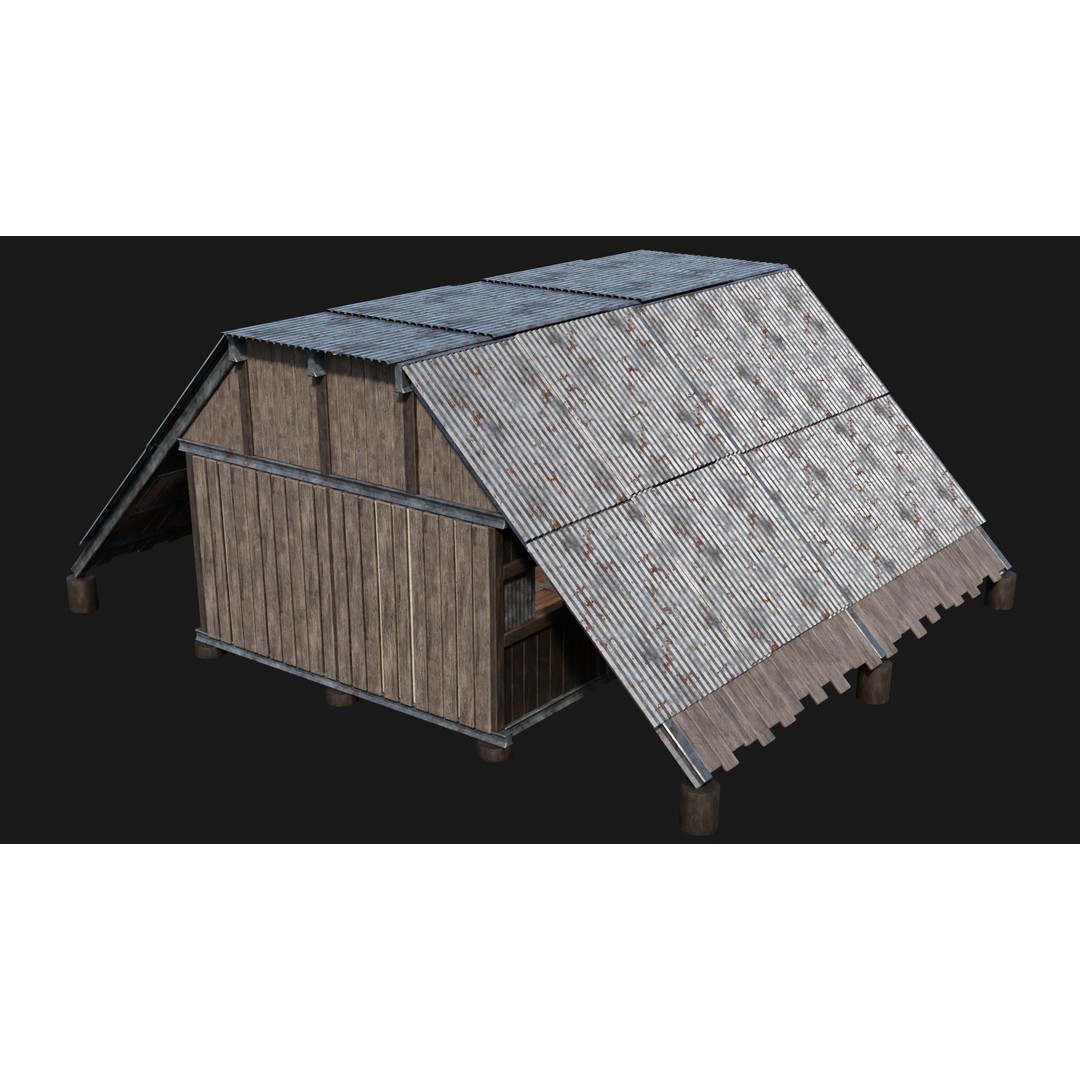 Medieval Houses 3D Model – Low Poly Game Ready Asset, FBX & OBJ Formats - View 67