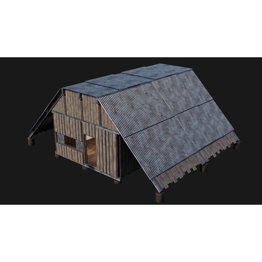 Medieval Houses 3D Model – Low Poly Game Ready Asset, FBX & OBJ Formats - View 69