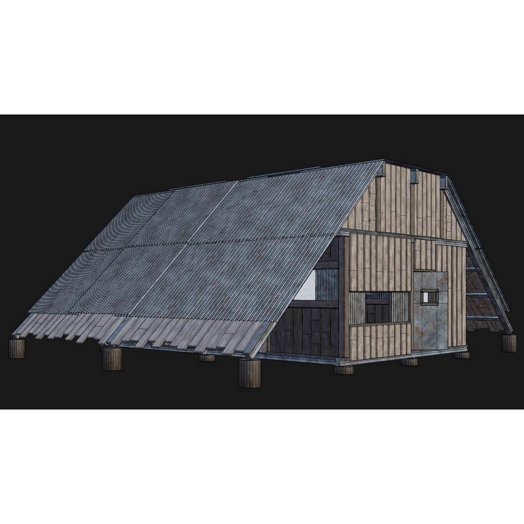 Medieval Houses 3D Model – Low Poly Game Ready Asset, FBX & OBJ Formats - View 71