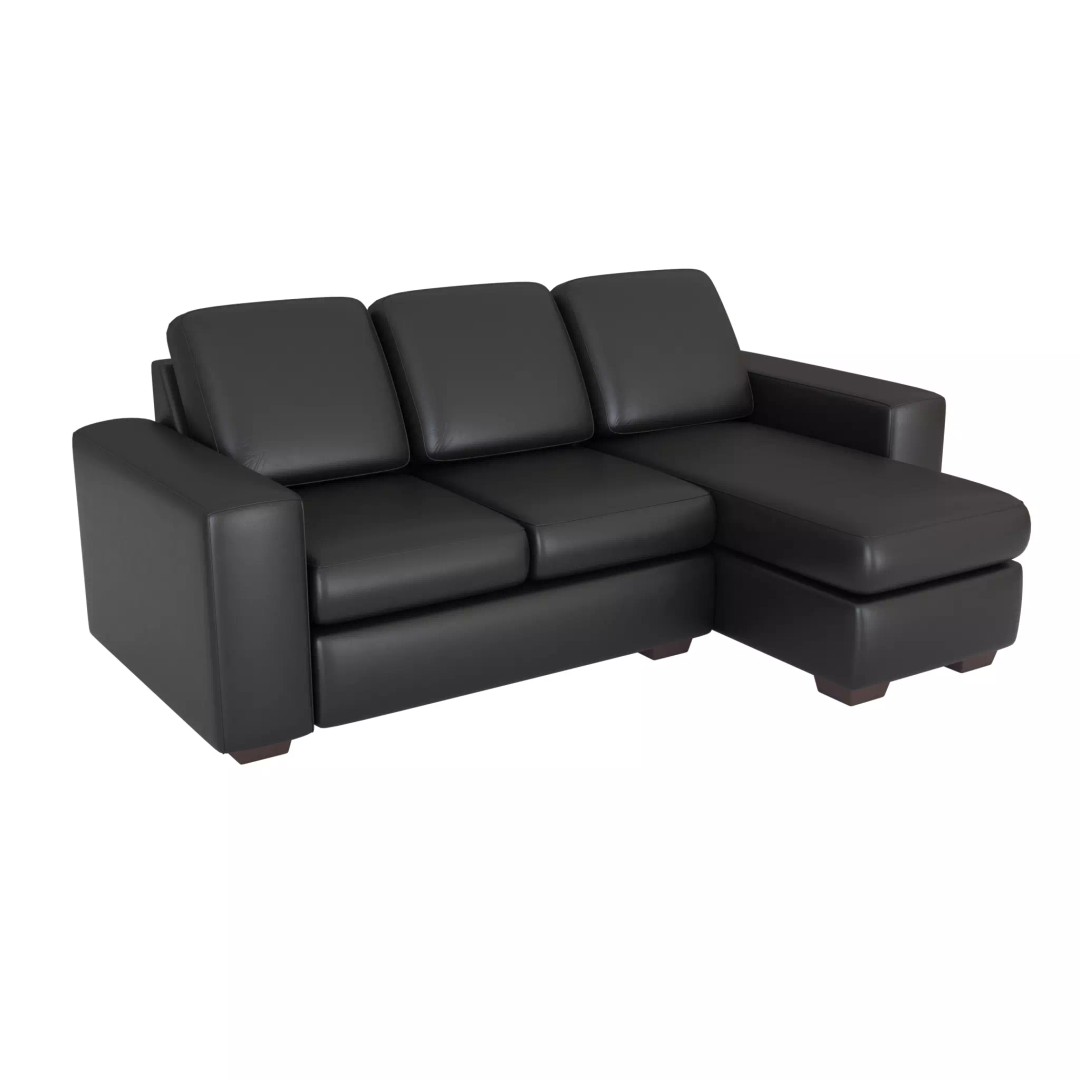 Leather Sofa 3D Model – Luxurious Sectional Design, FBX - View 2