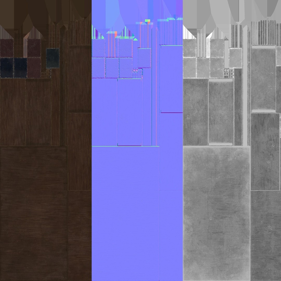Wooden Bookcases 3D Model – Low Poly Game Asset, FBX, PBR