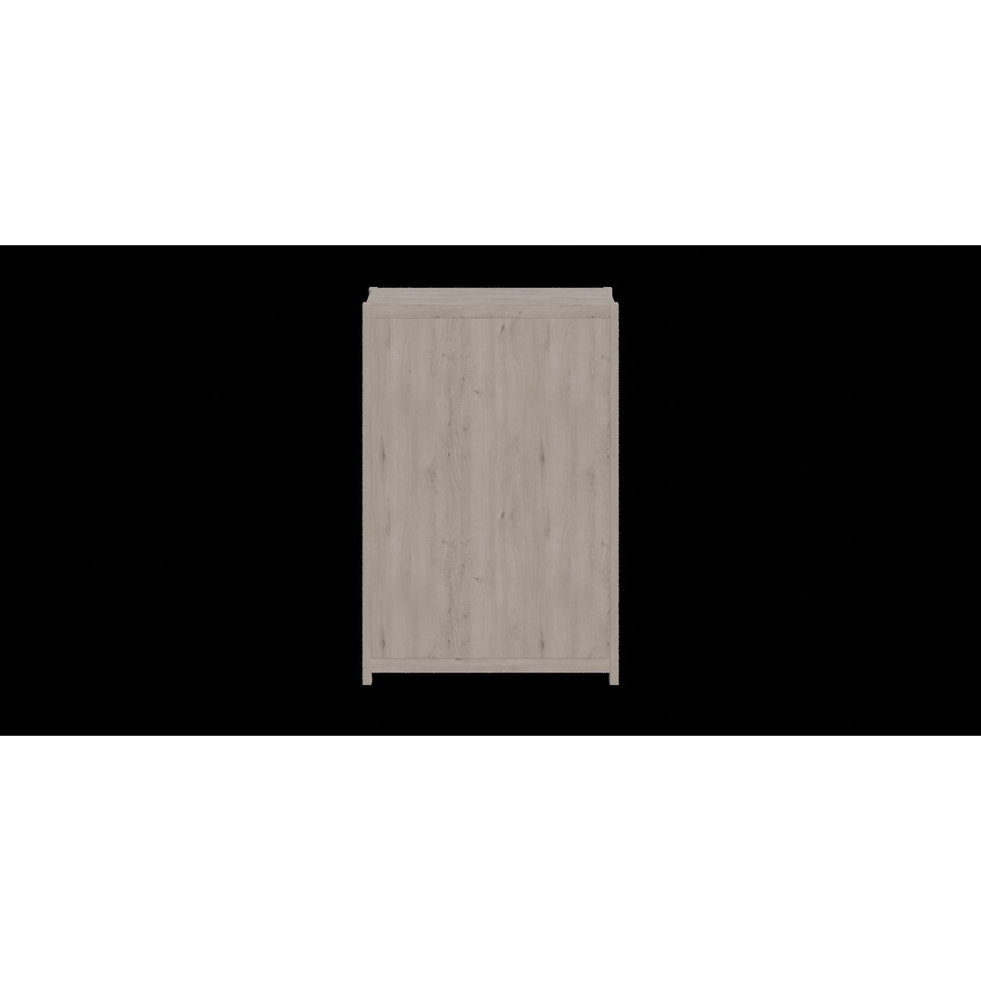 Light Gray Wooden Shelf 3D Model – Low Poly Storage Furniture, Blender - View 12