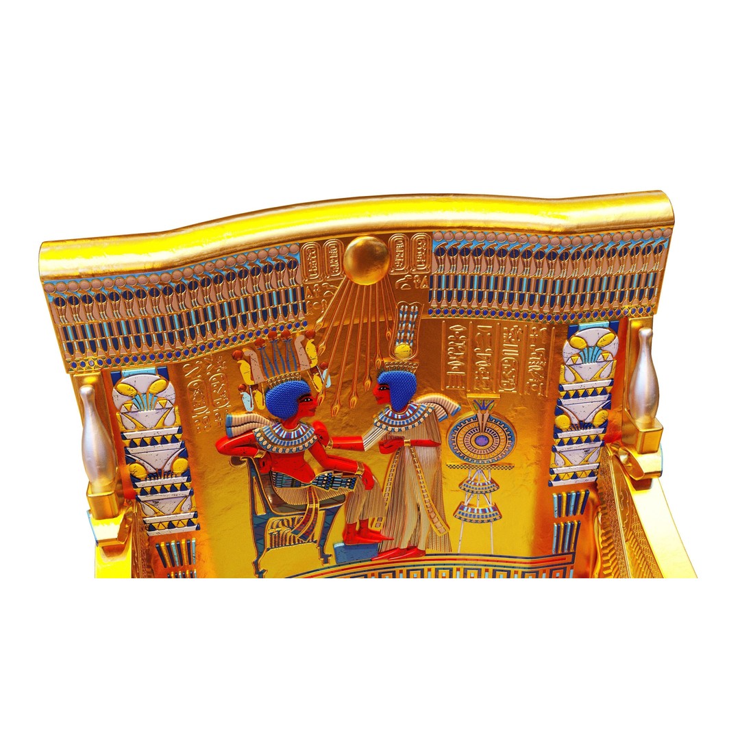 Tutankhamun's Golden Throne 3D Model – Egyptian Furniture Kit, PBR, FBX - View 5