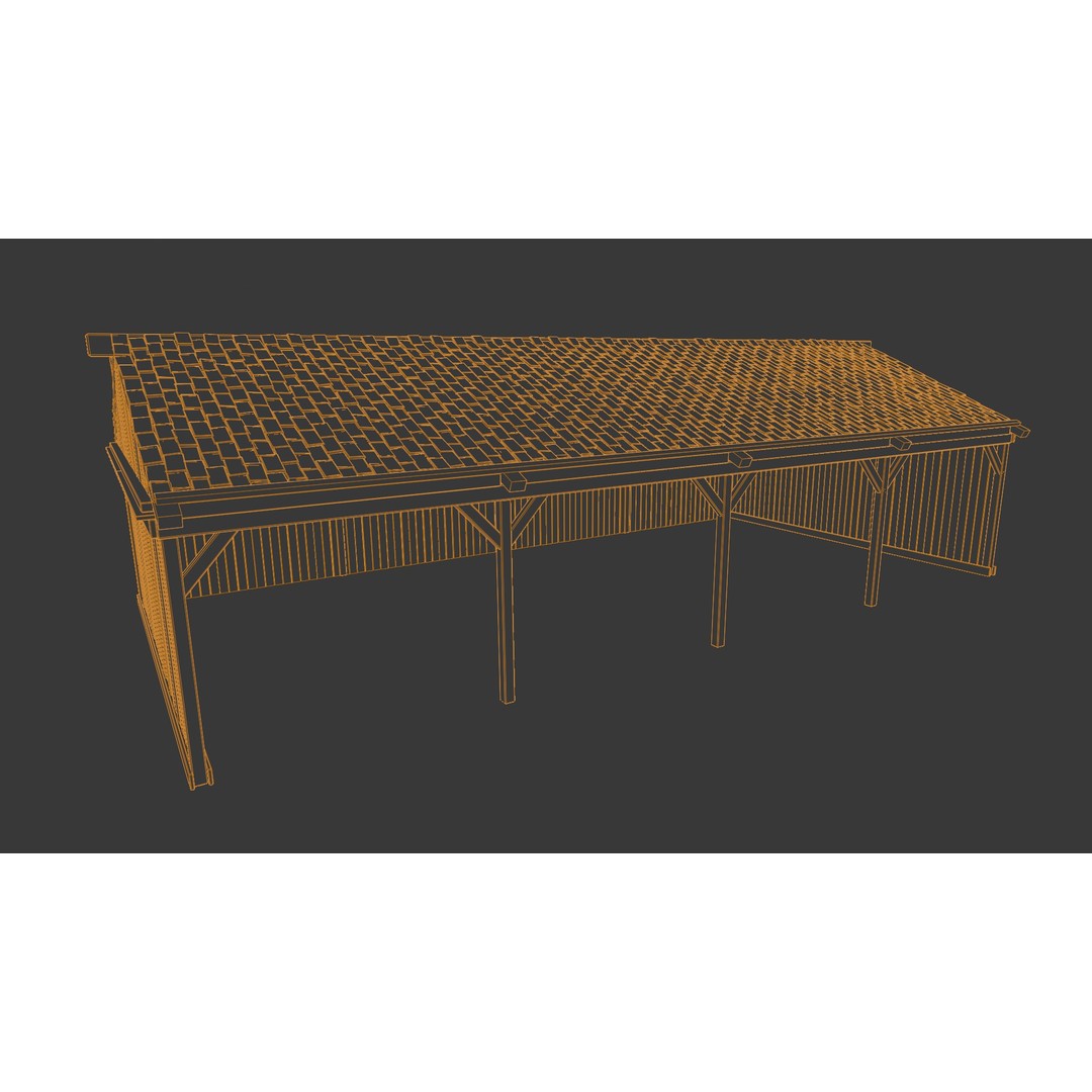 Wooden Shed 3D Model – Low Poly PBR Asset for Archviz and Games - View 15