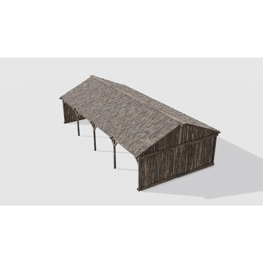 Wooden Shed 3D Model – Low Poly PBR Asset for Archviz and Games - View 18
