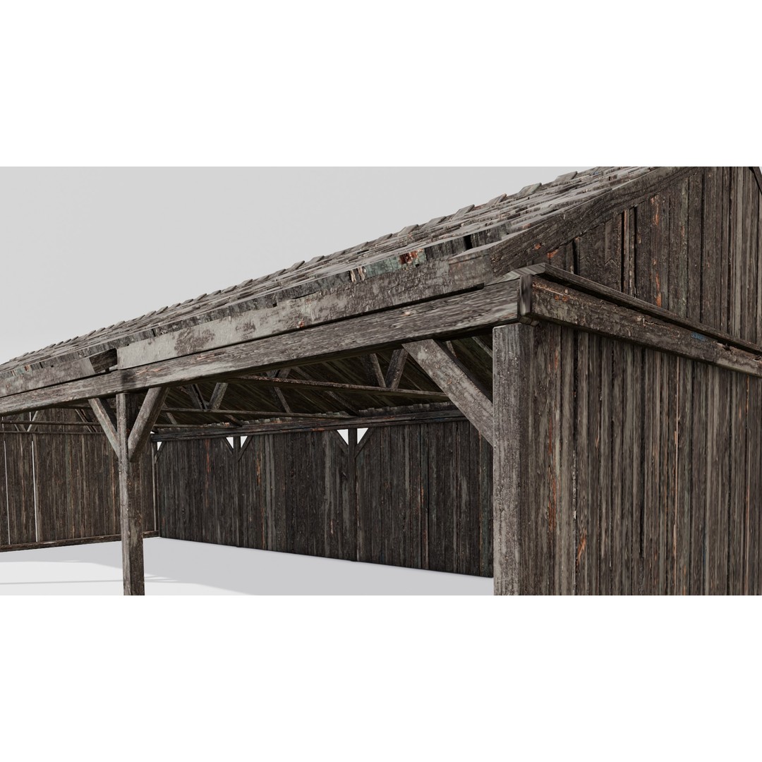 Wooden Shed 3D Model – Low Poly PBR Asset for Archviz and Games - View 20
