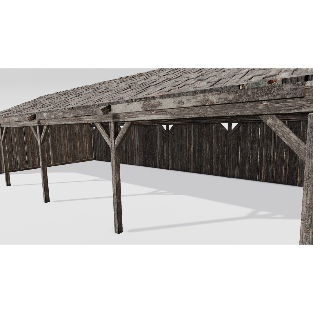 Wooden Shed 3D Model – Low Poly PBR Asset for Archviz and Games - View 3