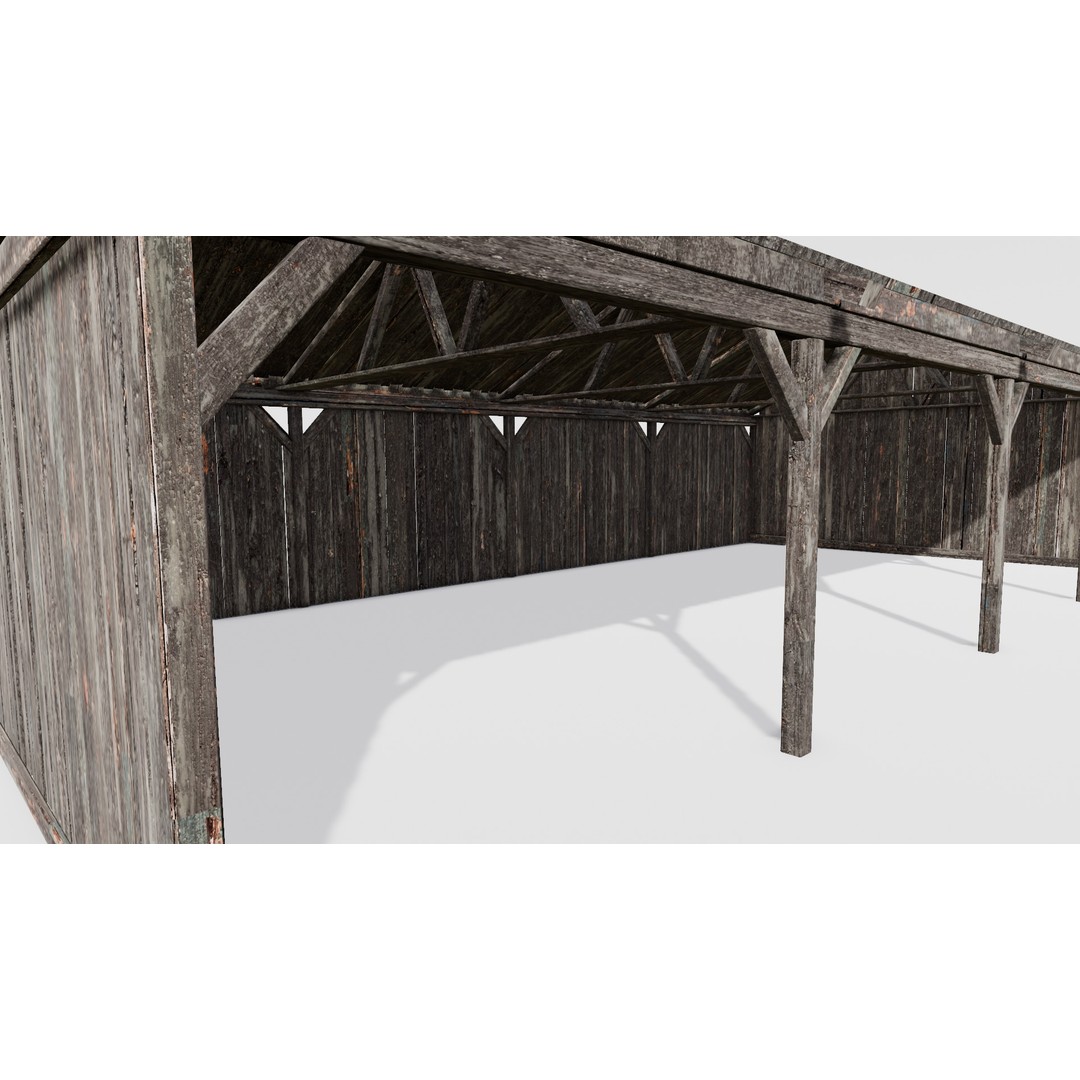 Wooden Shed 3D Model – Low Poly PBR Asset for Archviz and Games - View 6