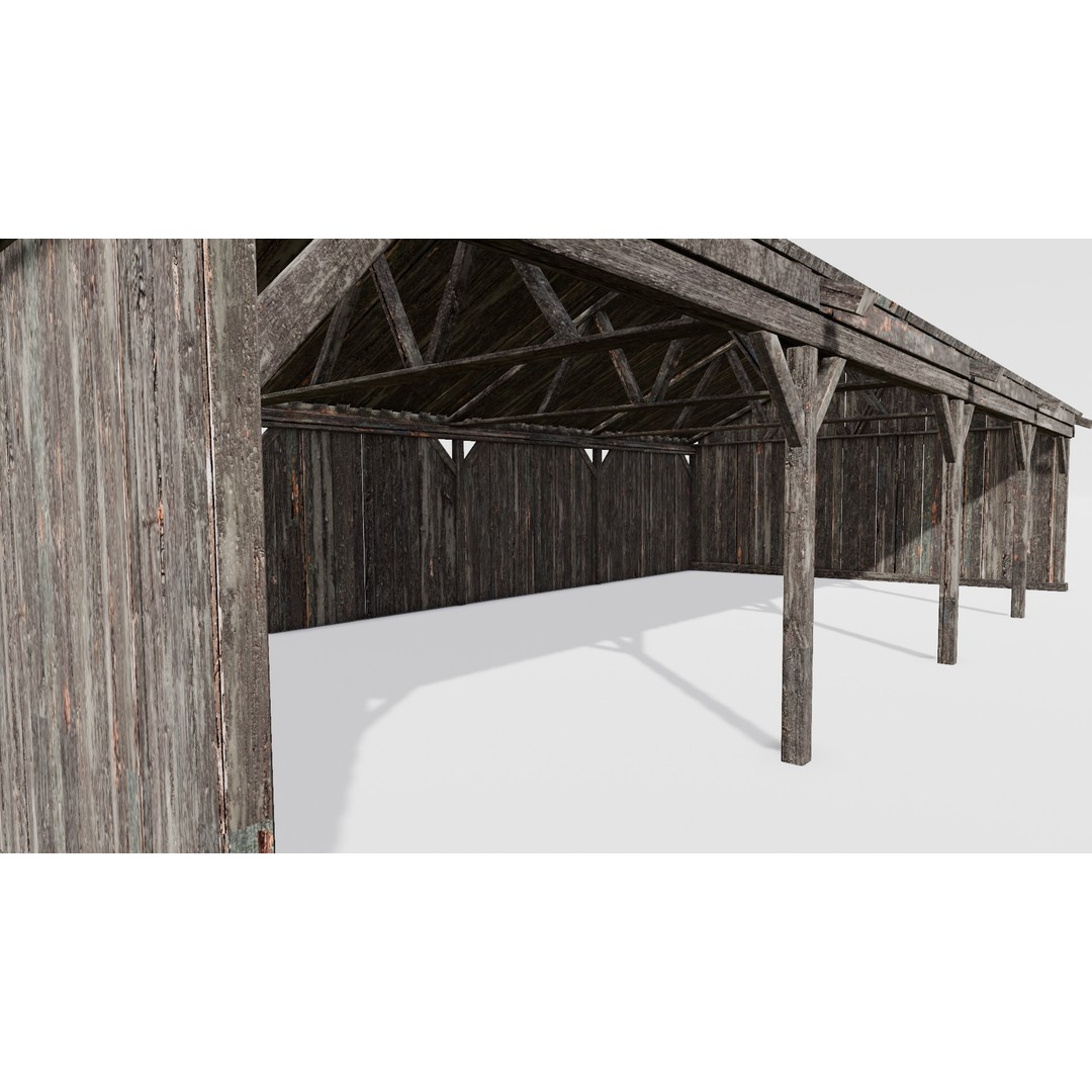 Wooden Shed 3D Model – Low Poly PBR Asset for Archviz and Games - View 9