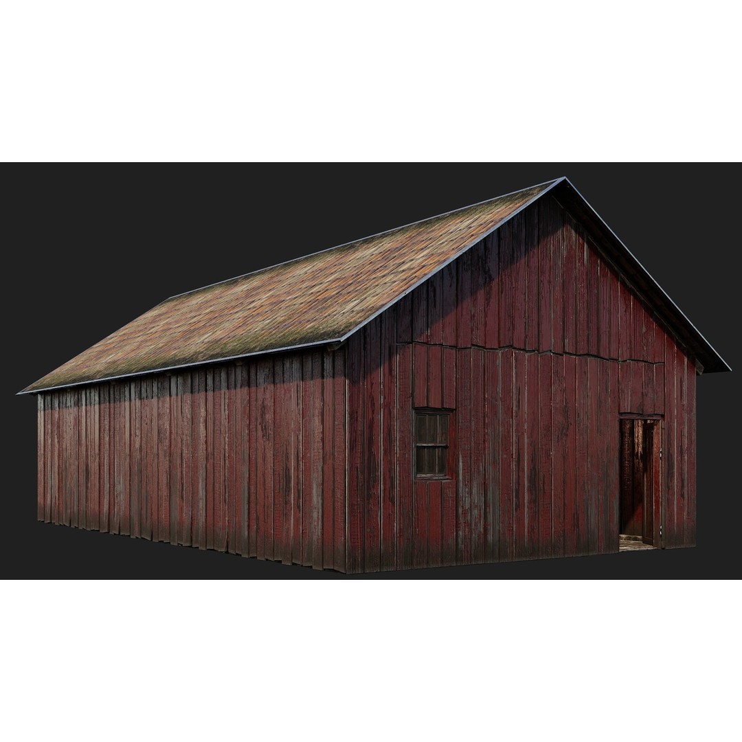 Farm Buildings 3D Model – Low Poly Game Ready PBR Asset, FBX, OBJ - View 18