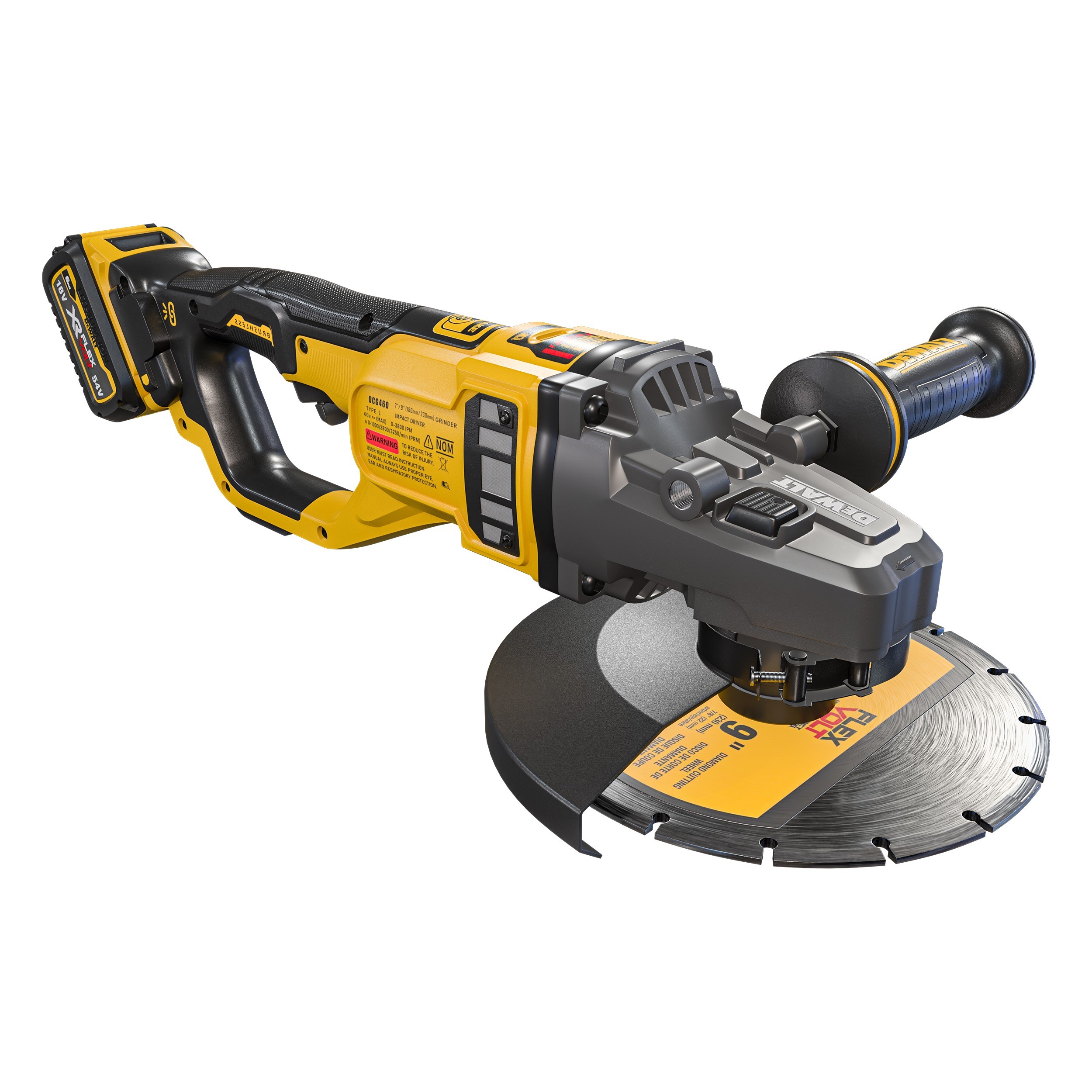 Dewalt DCG460B 60V MAX - Game-Ready 3D Model - View 3