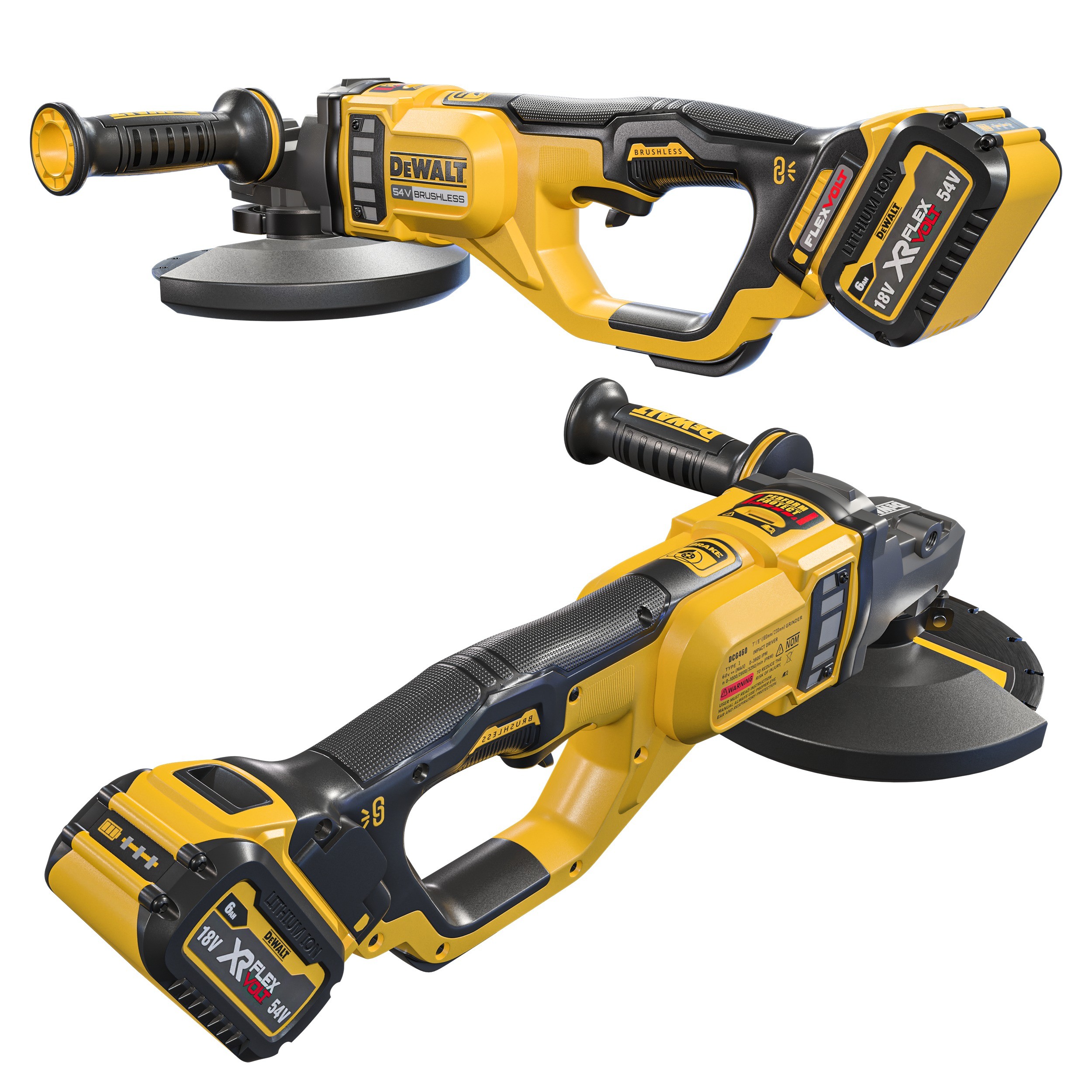 Dewalt DCG460B 60V MAX - Game-Ready 3D Model - View 6