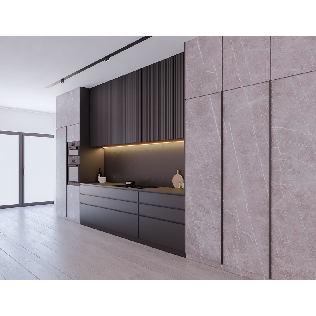 Modern Kitchen 3D Model – Low Poly Interior Design Asset, FBX & OBJ - View 11