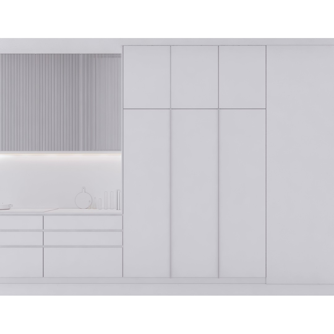 Modern Kitchen 3D Model – Low Poly Interior Design Asset, FBX & OBJ - View 20