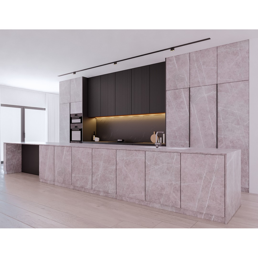 Modern Kitchen 3D Model – Low Poly Interior Design Asset, FBX & OBJ - View 4