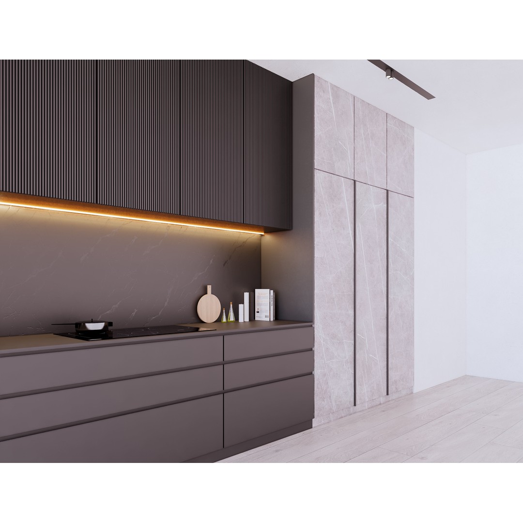 Modern Kitchen 3D Model – Low Poly Interior Design Asset, FBX & OBJ - View 9