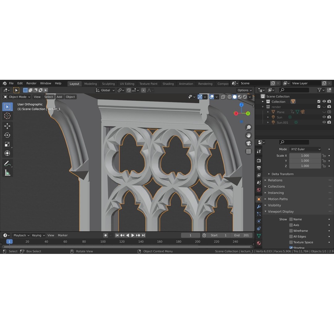 Gothic Lecturn 3D Model – Low Poly PBR Furniture for Games - View 18