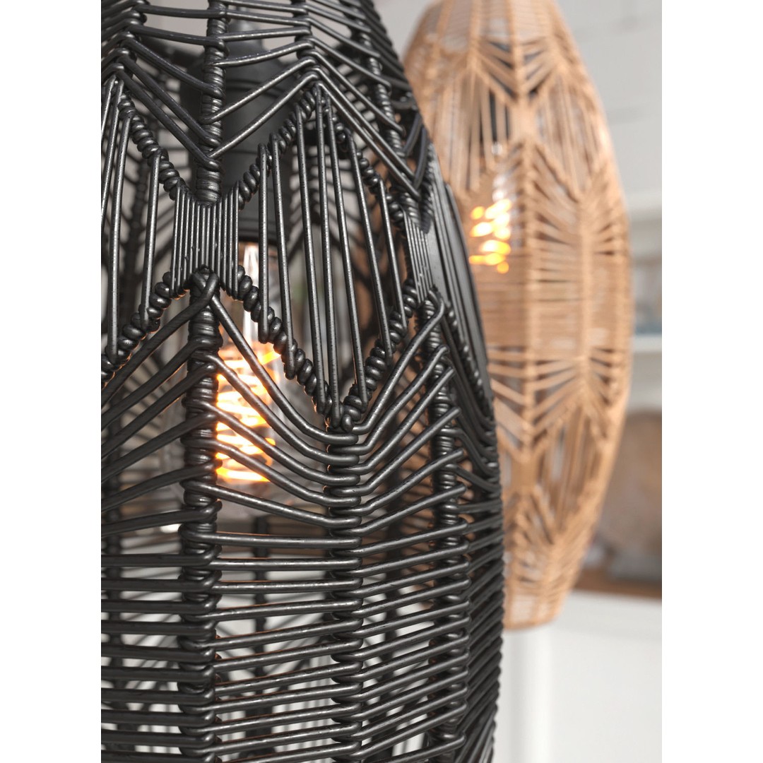 Tika Lace Shade 3D Model – Elegant Rattan Pendant Lamp, FBX - View 4
