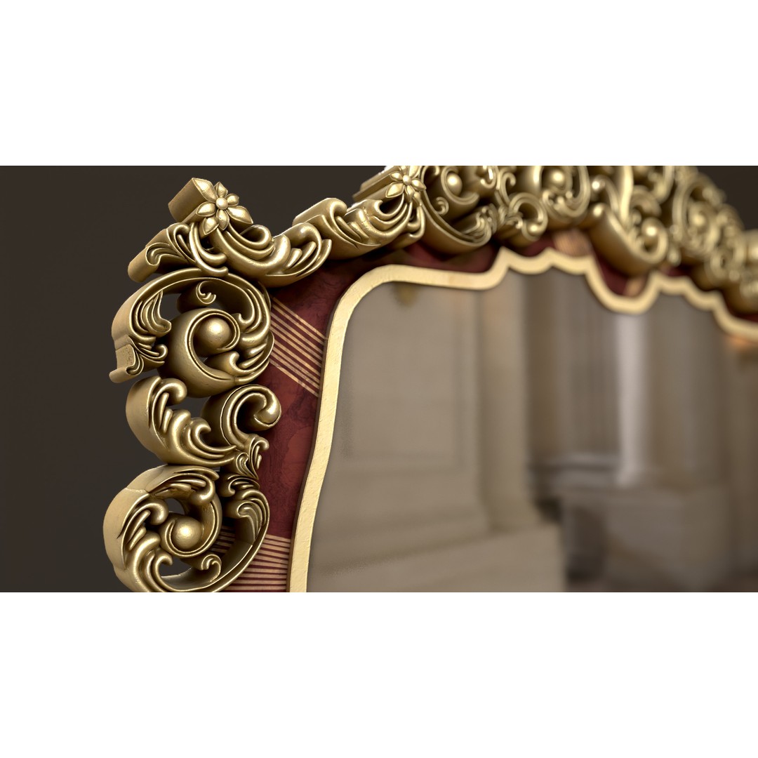 Vintage Luxury Dresser 3D Model – Low Poly Game Asset, FBX, PBR - View 33