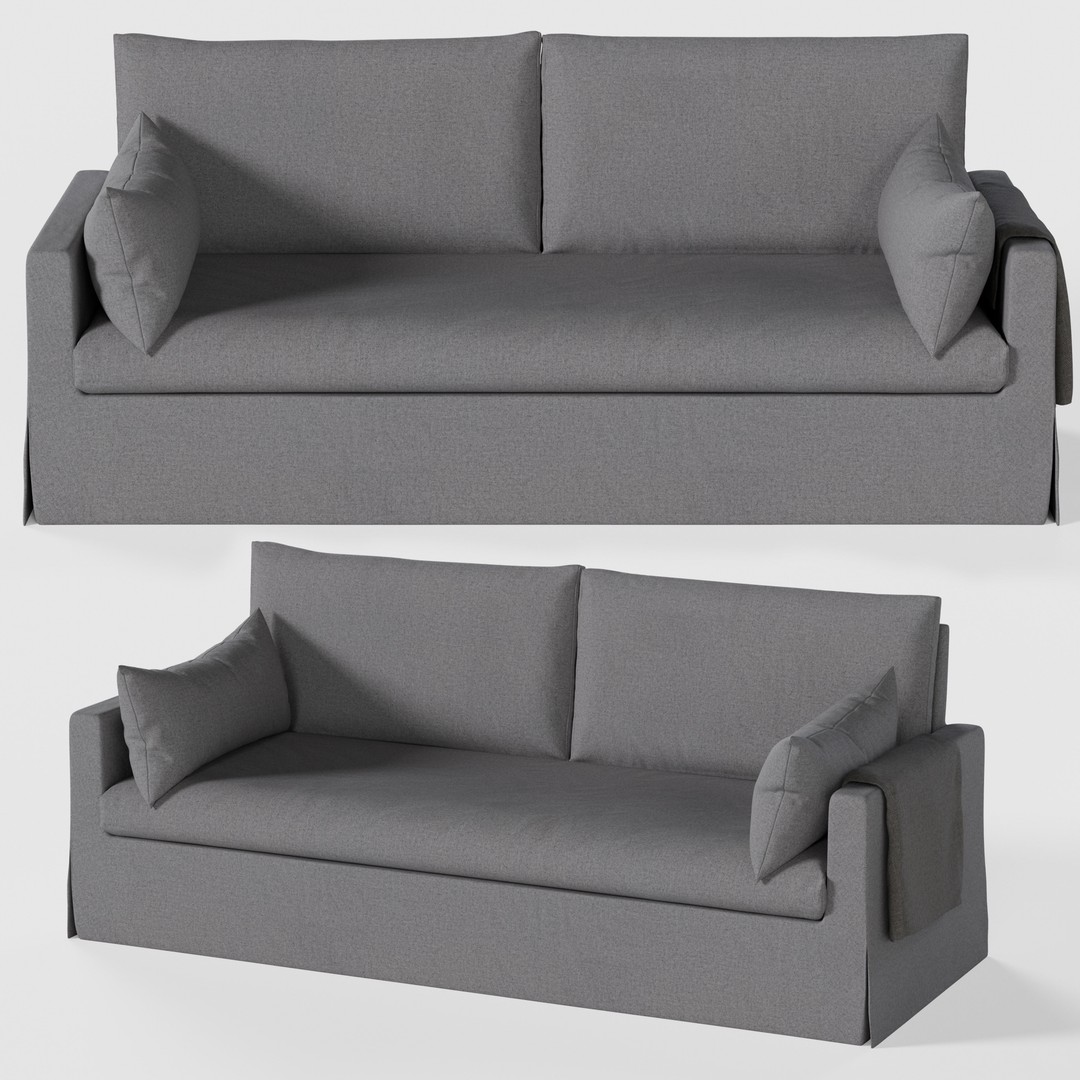 Hyltarp Sofa 3D Model – Modern Fabric Game-Ready Interior Asset - View 3