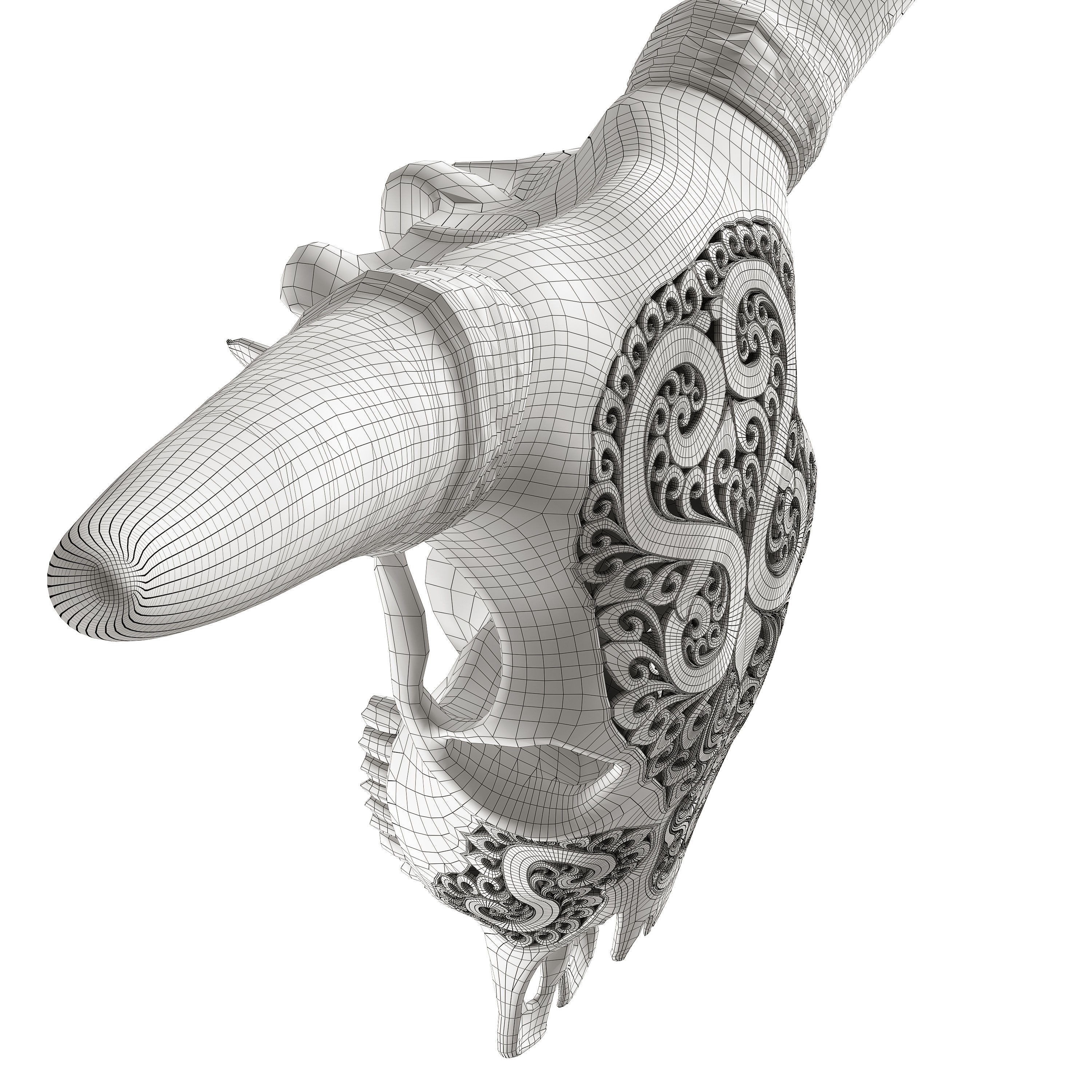 Carved Cow Skull - Detailed Game-Ready 3D Model - View 22