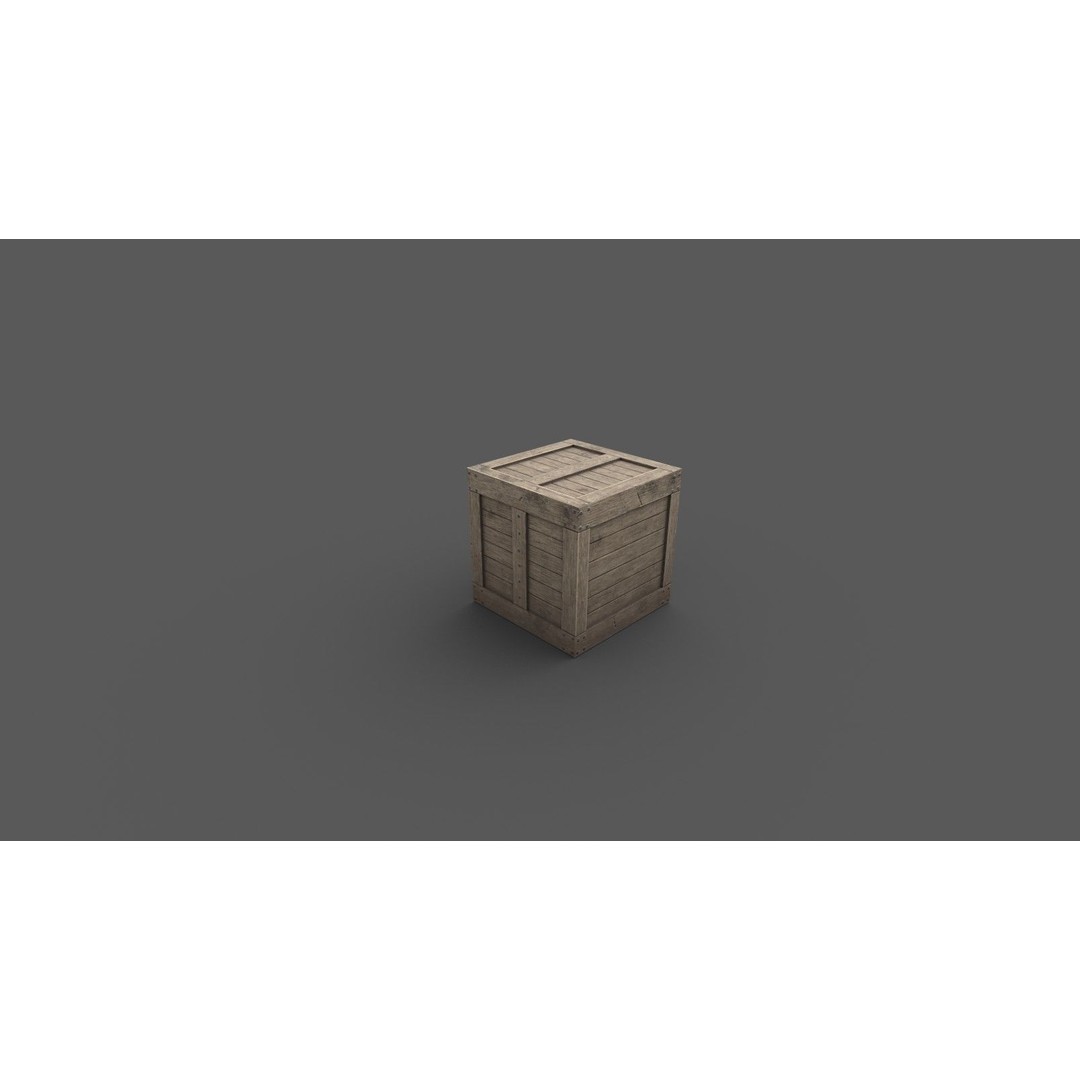 Medieval Wooden Crates 3D Model – Low Poly Game Asset, FBX - View 11