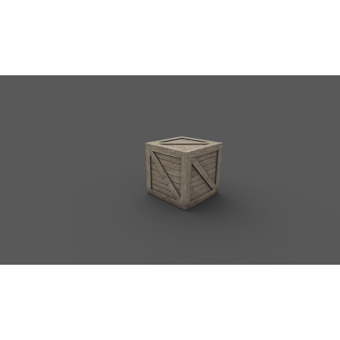 Medieval Wooden Crates 3D Model – Low Poly Game Asset, FBX - View 12