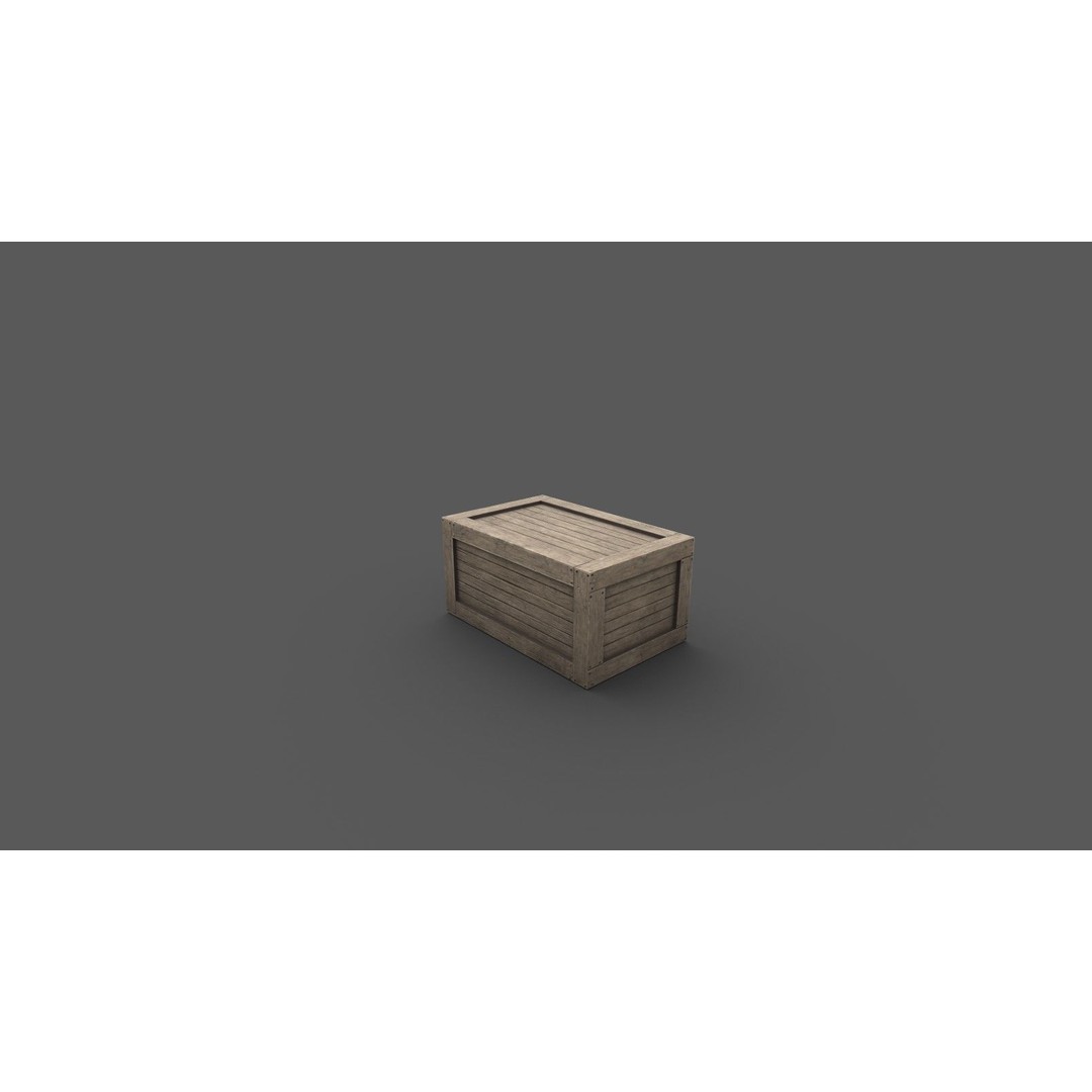 Medieval Wooden Crates 3D Model – Low Poly Game Asset, FBX - View 13