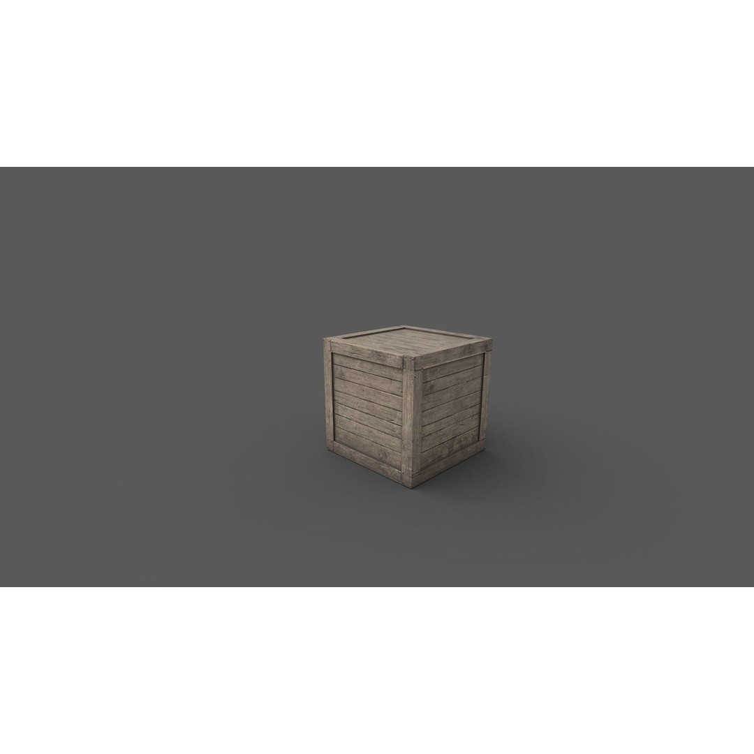 Medieval Wooden Crates 3D Model – Low Poly Game Asset, FBX - View 6