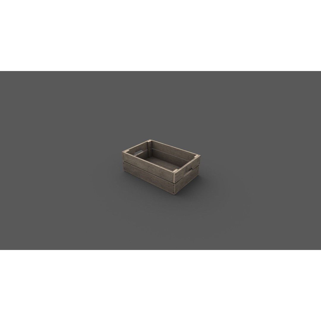Medieval Wooden Crates 3D Model – Low Poly Game Asset, FBX - View 9