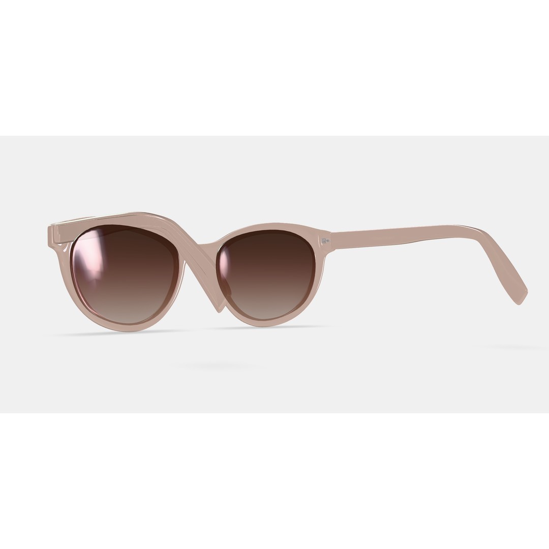 Raina Sunglasses 3D Model – Elderflower Crystal PBR Asset, FBX/OBJ - View 3