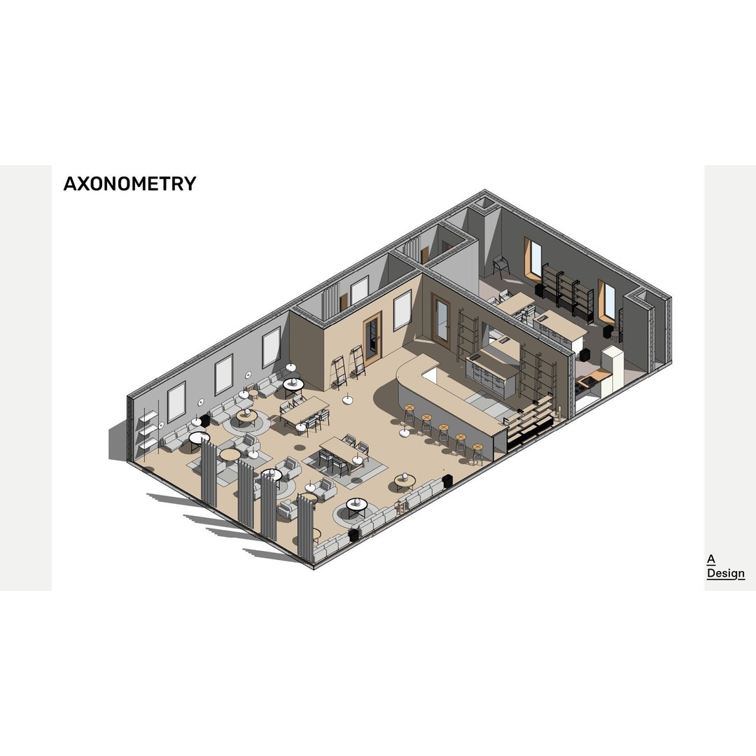 Bar 3D Model – Parametric Revit Asset with Textures - View 6