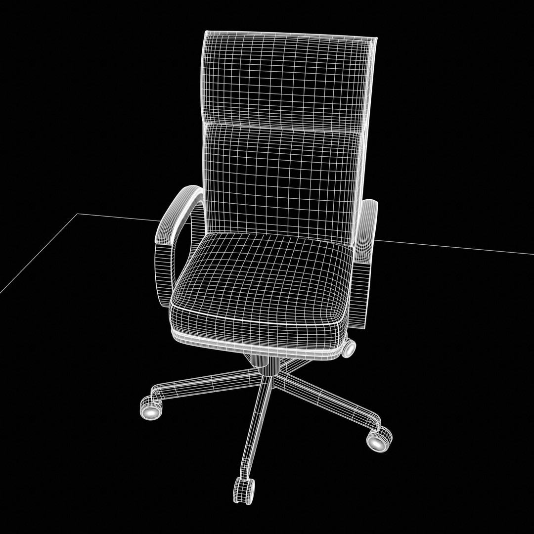 Executive Office Chair 3D Model – Low Poly PBR Asset, Blender, FBX, OBJ - View 13