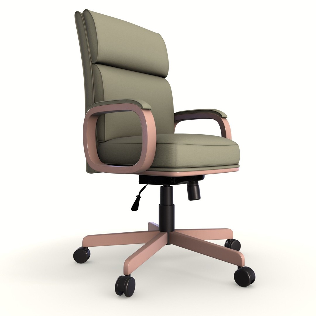 Executive Office Chair 3D Model – Low Poly PBR Asset, Blender, FBX, OBJ - View 8
