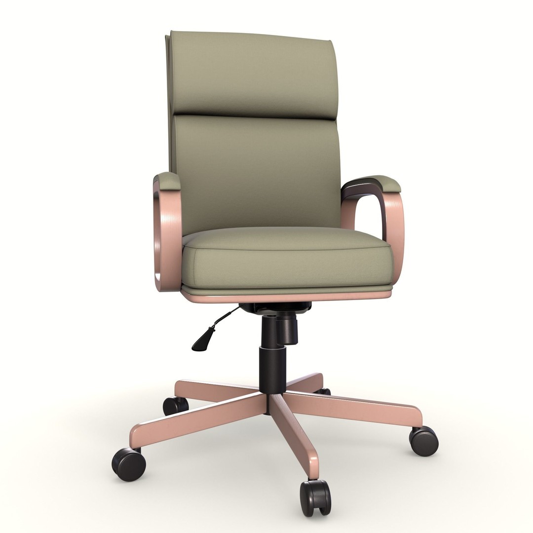 Executive Office Chair 3D Model – Low Poly PBR Asset, Blender, FBX, OBJ - View 9