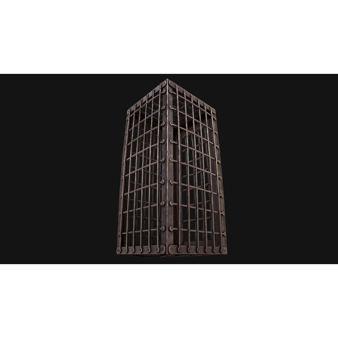 Iron Prison Cage 3D Model – Low Poly Game Ready Asset, FBX - View 15