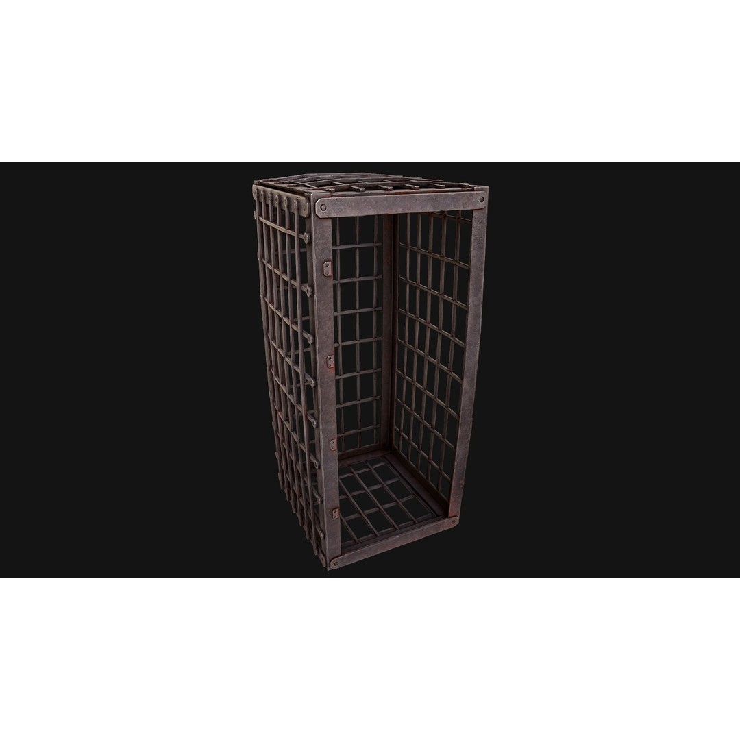 Iron Prison Cage 3D Model – Low Poly Game Ready Asset, FBX - View 17