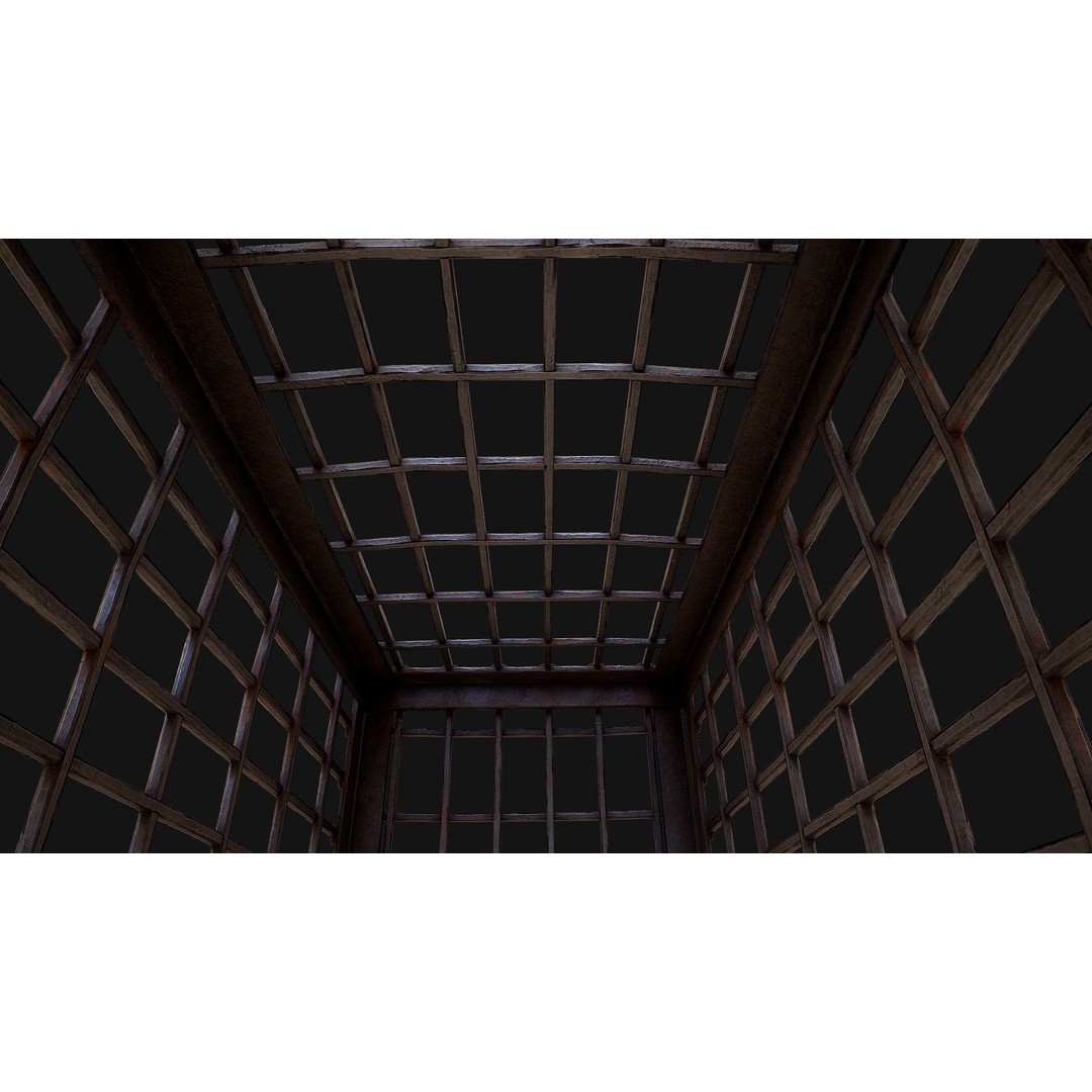 Iron Prison Cage 3D Model – Low Poly Game Ready Asset, FBX - View 18