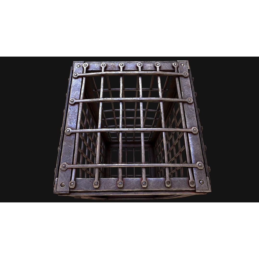 Iron Prison Cage 3D Model – Low Poly Game Ready Asset, FBX - View 19