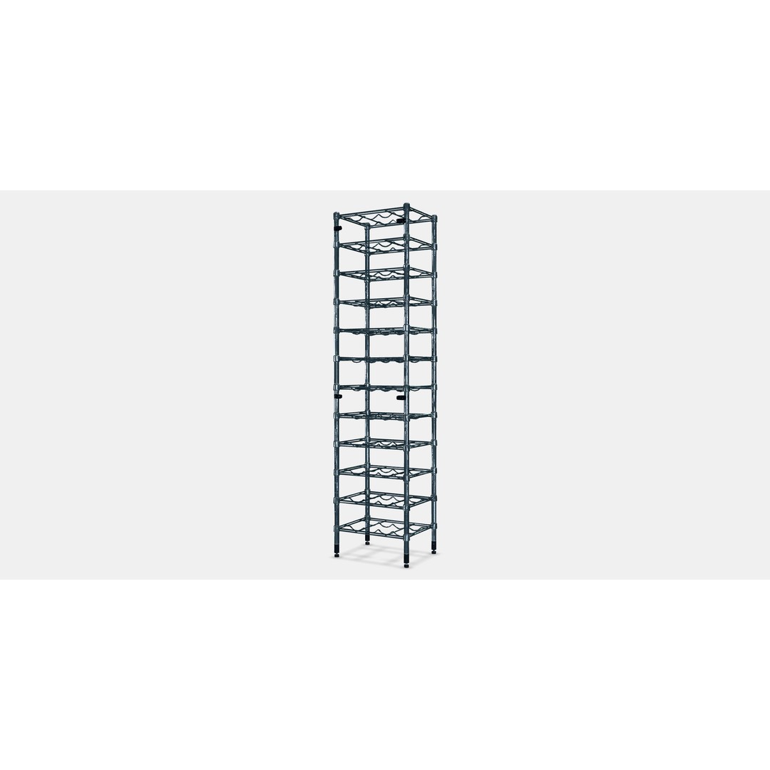 OMAR Bottle Shelf 3D Model – Modern Storage Organizer, FBX - View 4