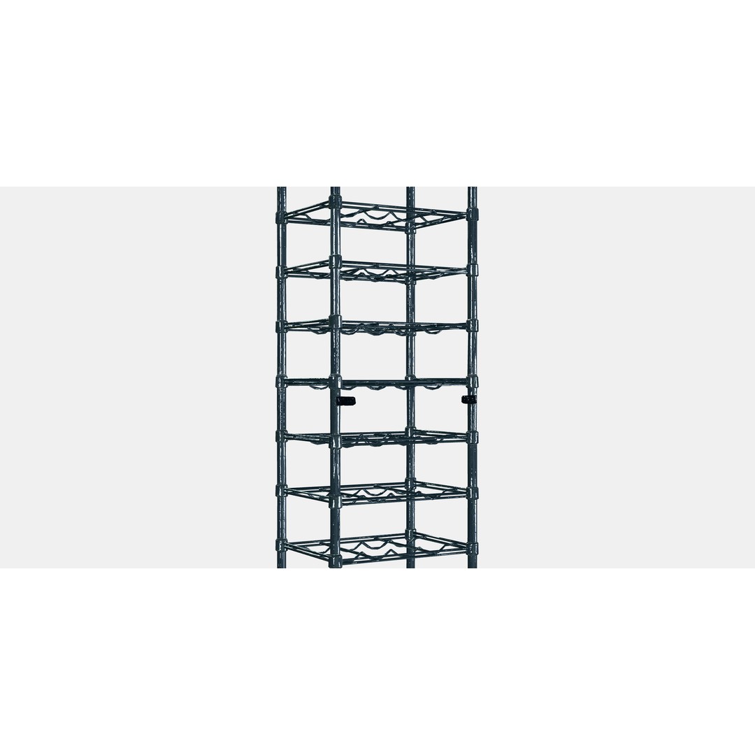 OMAR Bottle Shelf 3D Model – Modern Storage Organizer, FBX - View 6