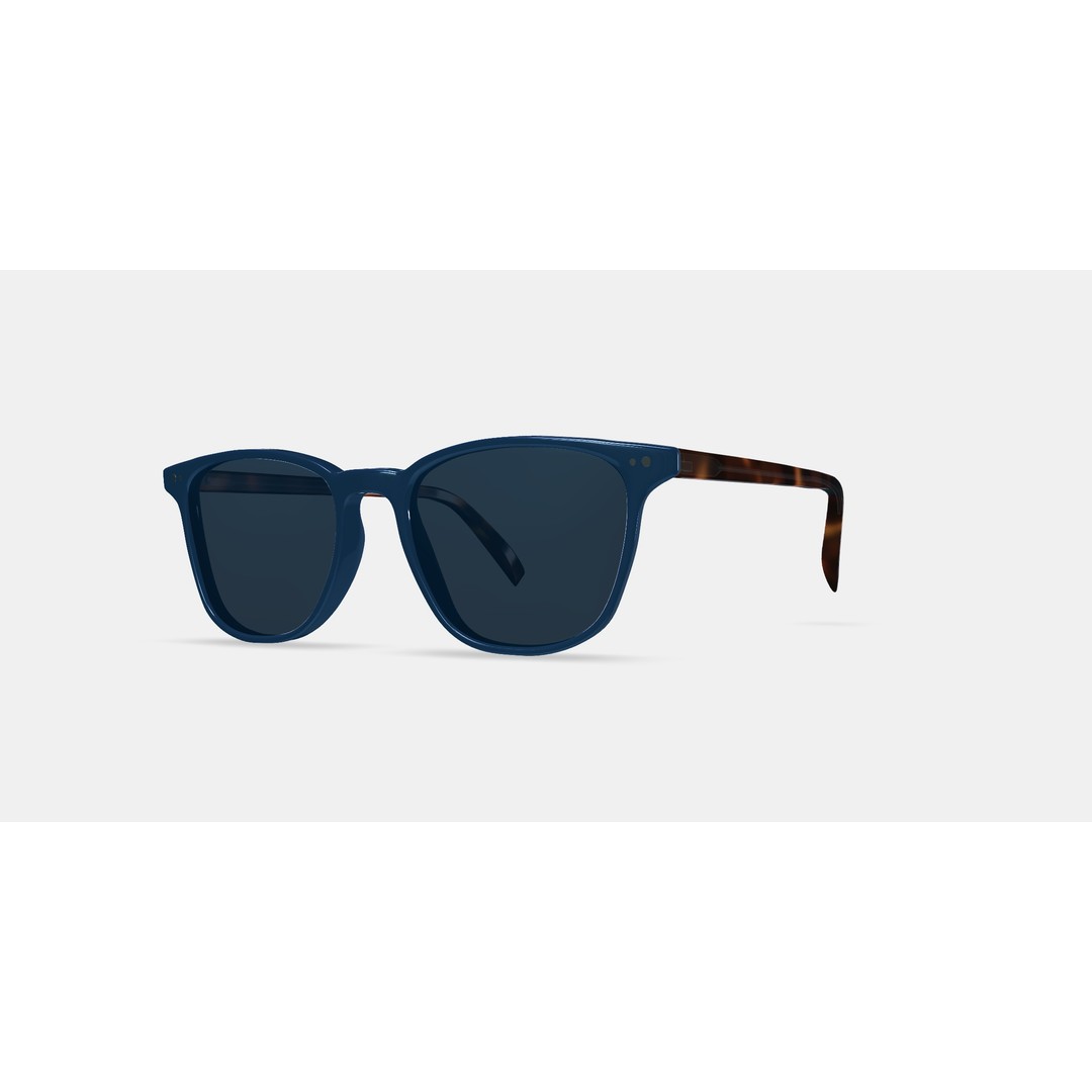 Dawson Sunglasses 3D Model – Azure Crystal & Oak Barrel, PBR - View 14