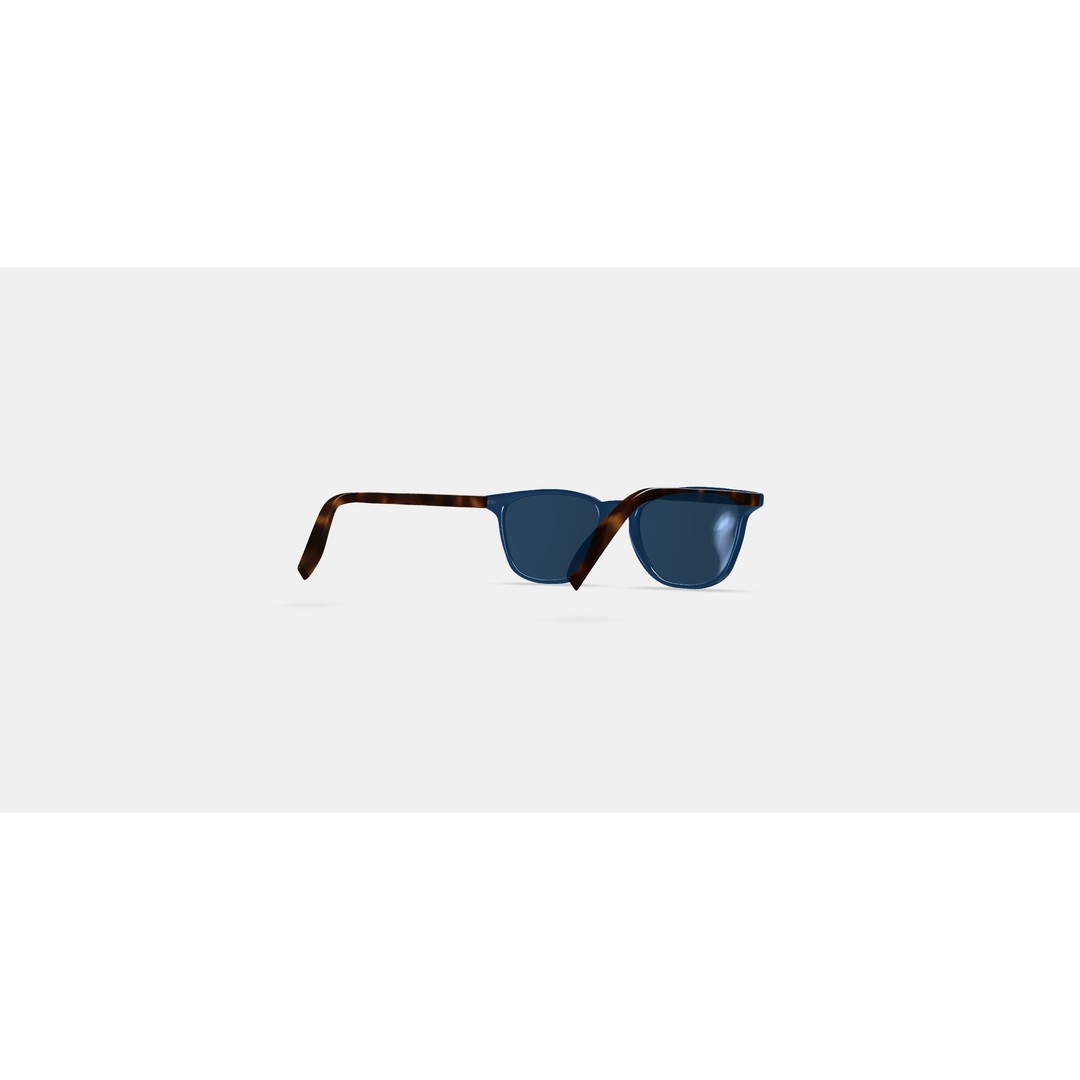 Dawson Sunglasses 3D Model – Azure Crystal & Oak Barrel, PBR - View 6