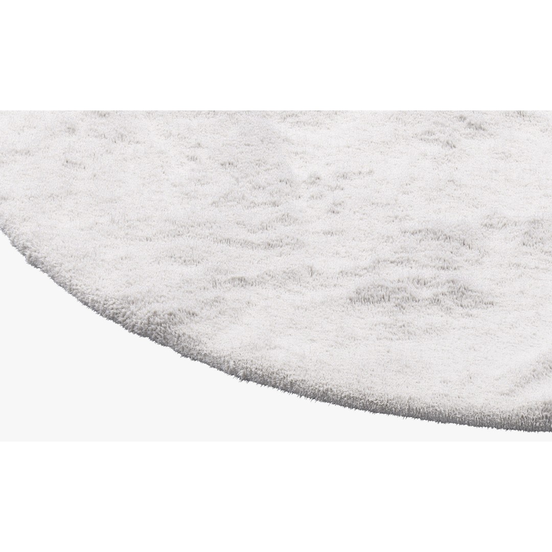Benuta Dave Round Fur Rug 3D Model – Shaggy Textile, PBR Textures - View 10