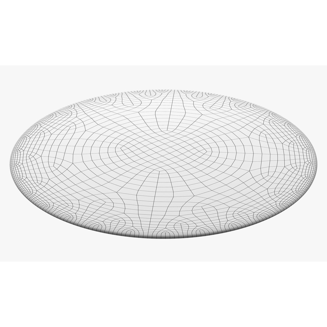 Benuta Dave Round Fur Rug 3D Model – Shaggy Textile, PBR Textures - View 14