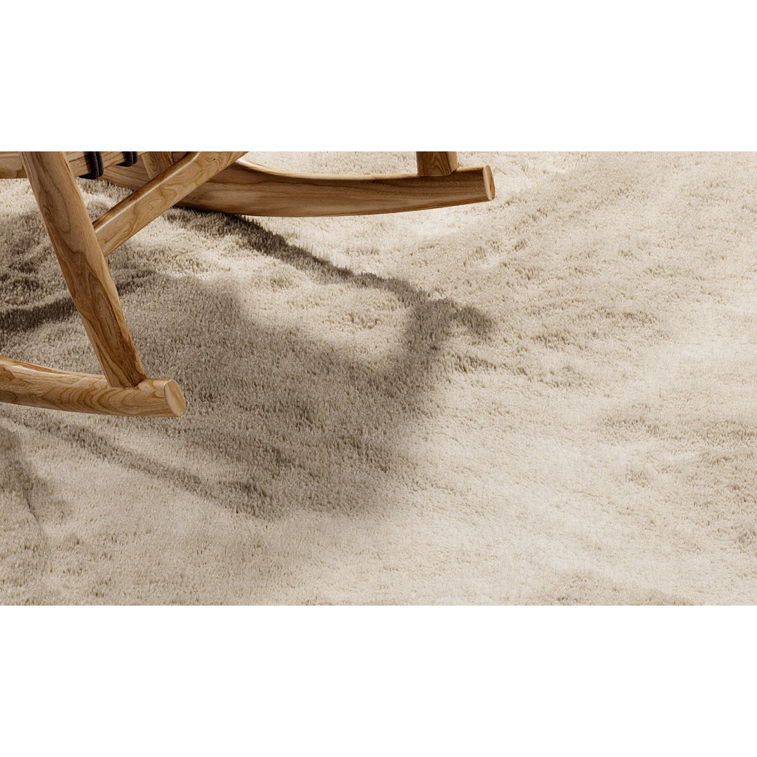 Benuta Dave Round Fur Rug 3D Model – Shaggy Textile, PBR Textures - View 6