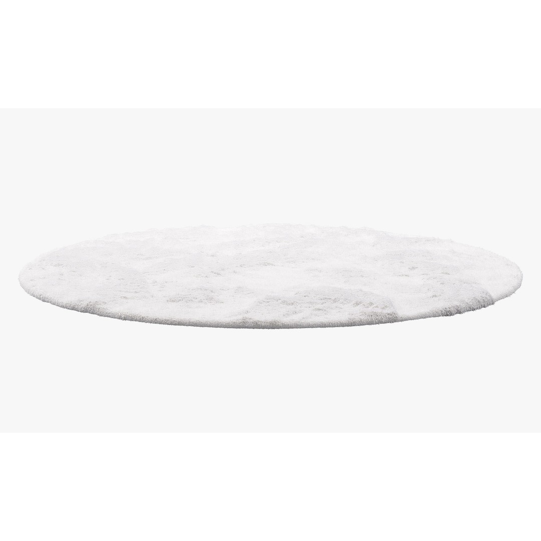 Benuta Dave Round Fur Rug 3D Model – Shaggy Textile, PBR Textures - View 8