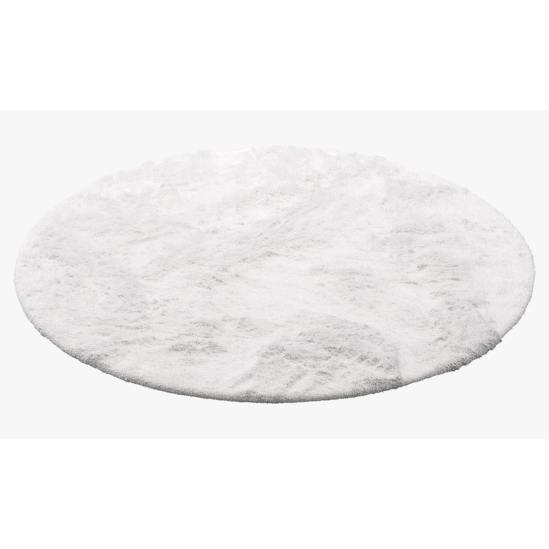 Benuta Dave Round Fur Rug 3D Model – Shaggy Textile, PBR Textures - View 9