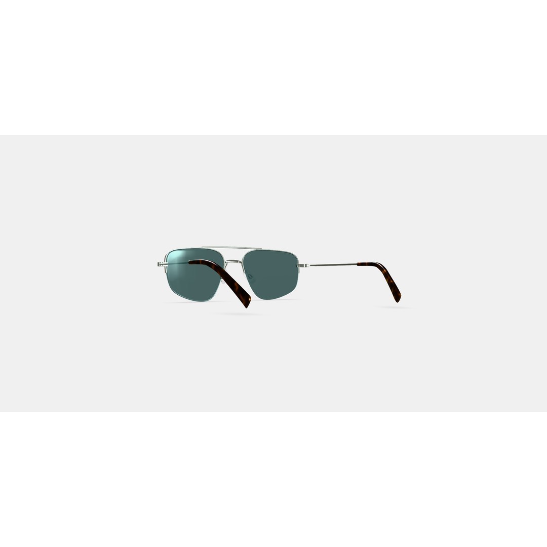 Julio Sunglasses 3D Model – Polished Silver Fashion Asset, PBR